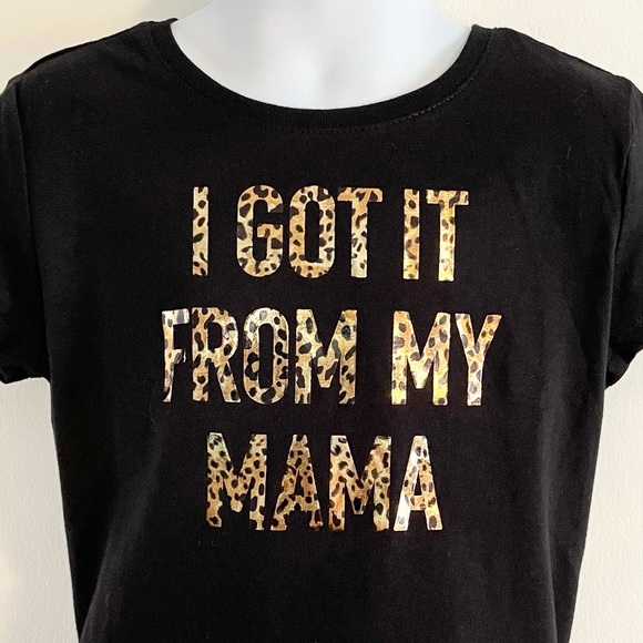 🆕Girl’s Metallic I GOT IT FROM MY MAMA Graphic Shirt - Picture 4 of 8